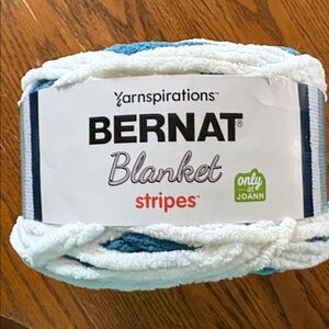Bernat Blanket Stripes Making Waves 50027 Blue/White